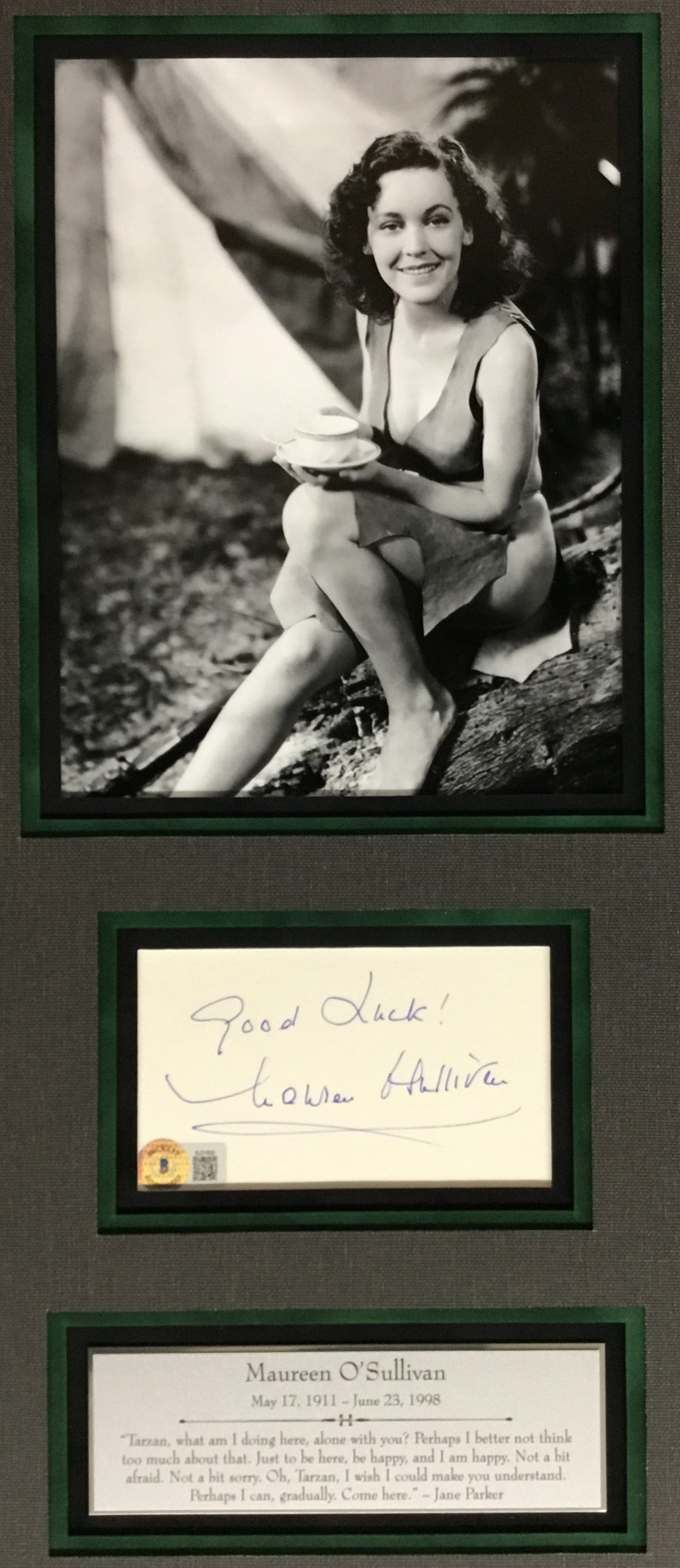 Maureen O'Sullivan-Tarzan signed cut