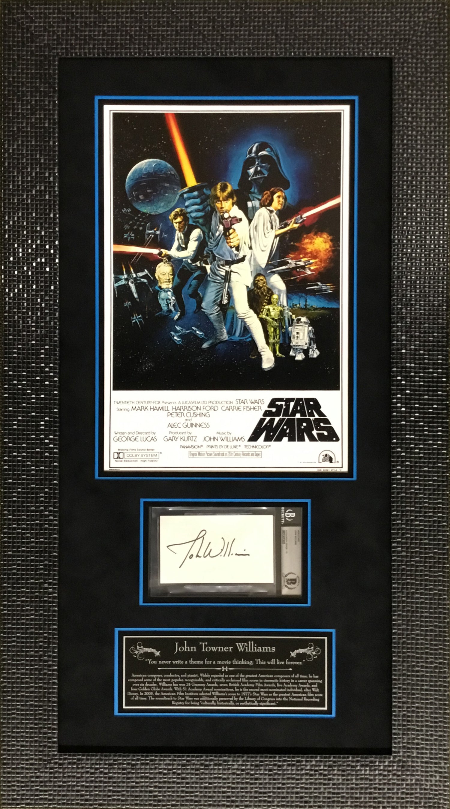 John Williams Composer Star Wars Signed Display