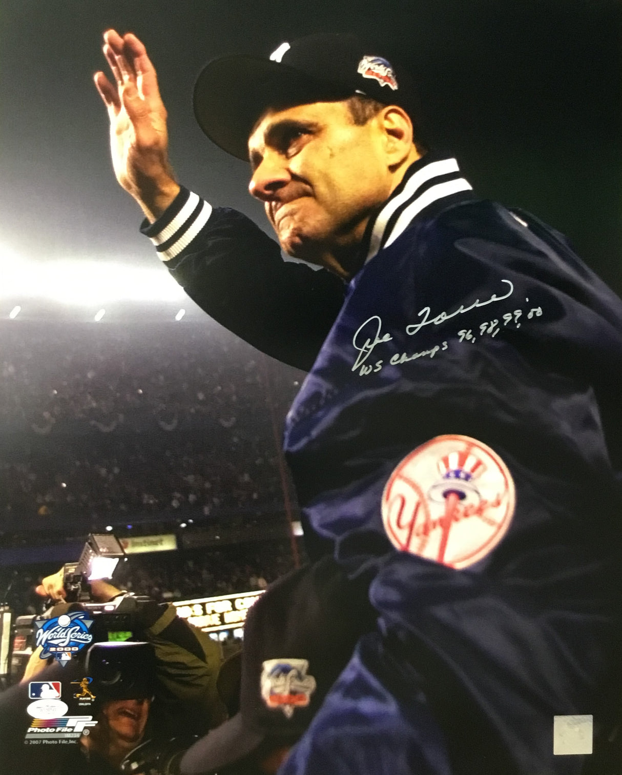 Joe Torre signed "WS Champs 96, 98, 99, 00" 16x20 photo