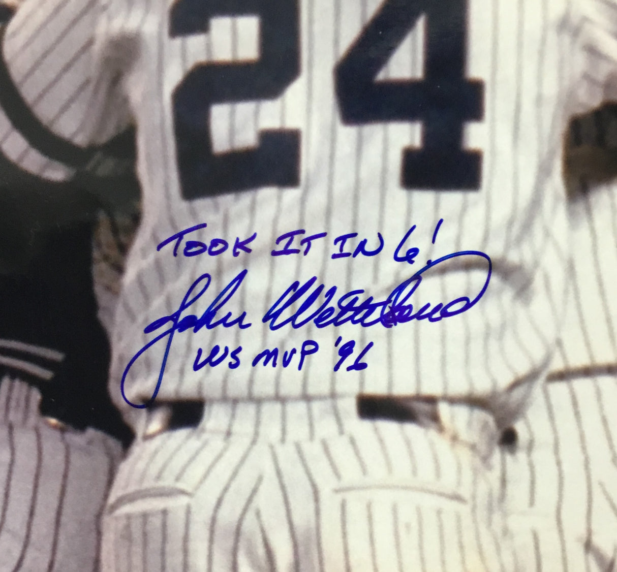 John Wetteland signed "WS MVP '96" 16x20 photo