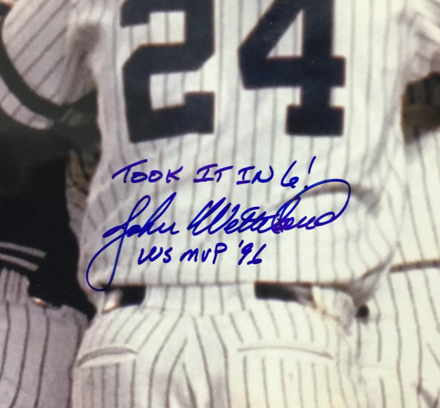 John Wetteland signed "WS MVP '96" 16x20 photo