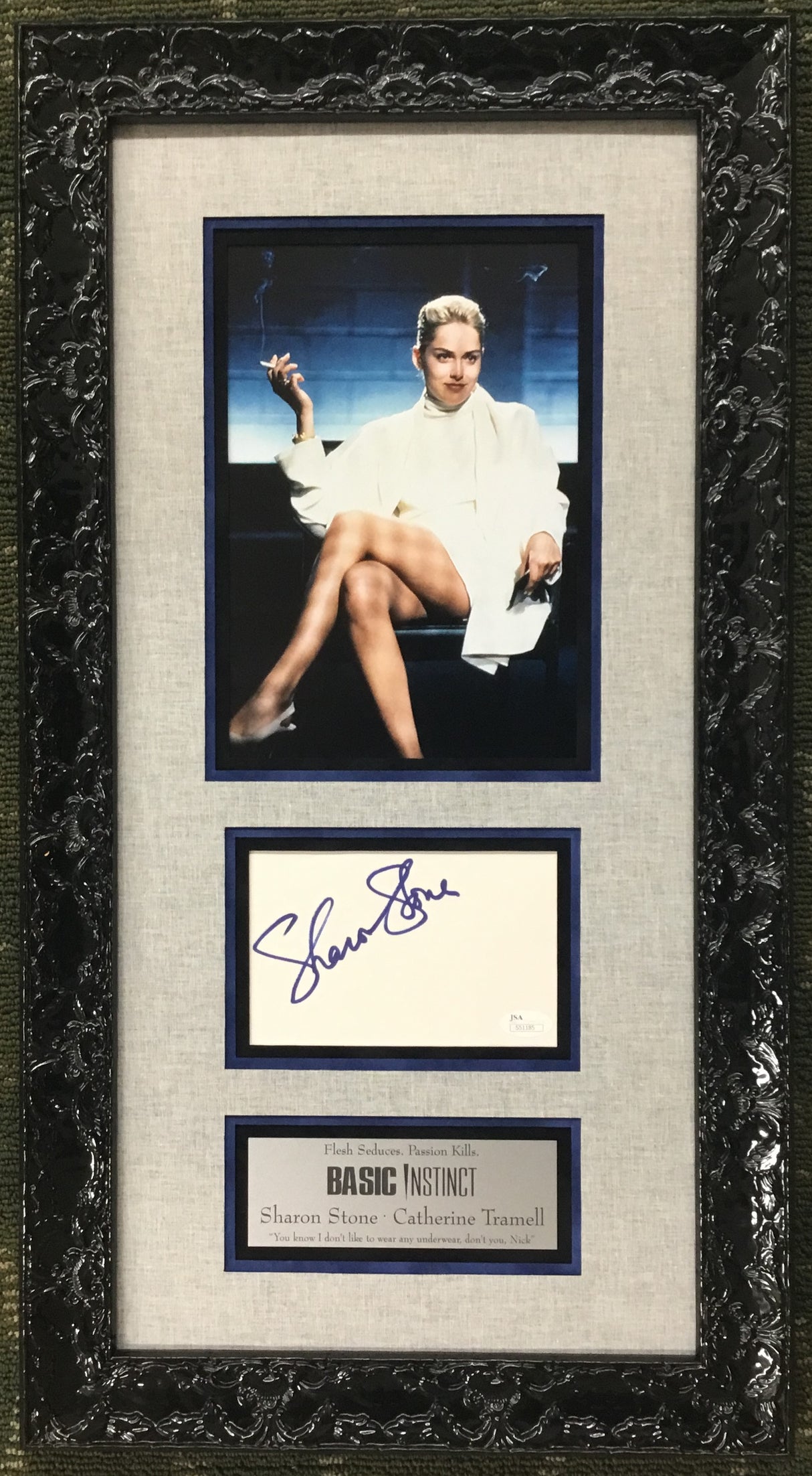 Sharon Stone Basic Instinct Signed Cut