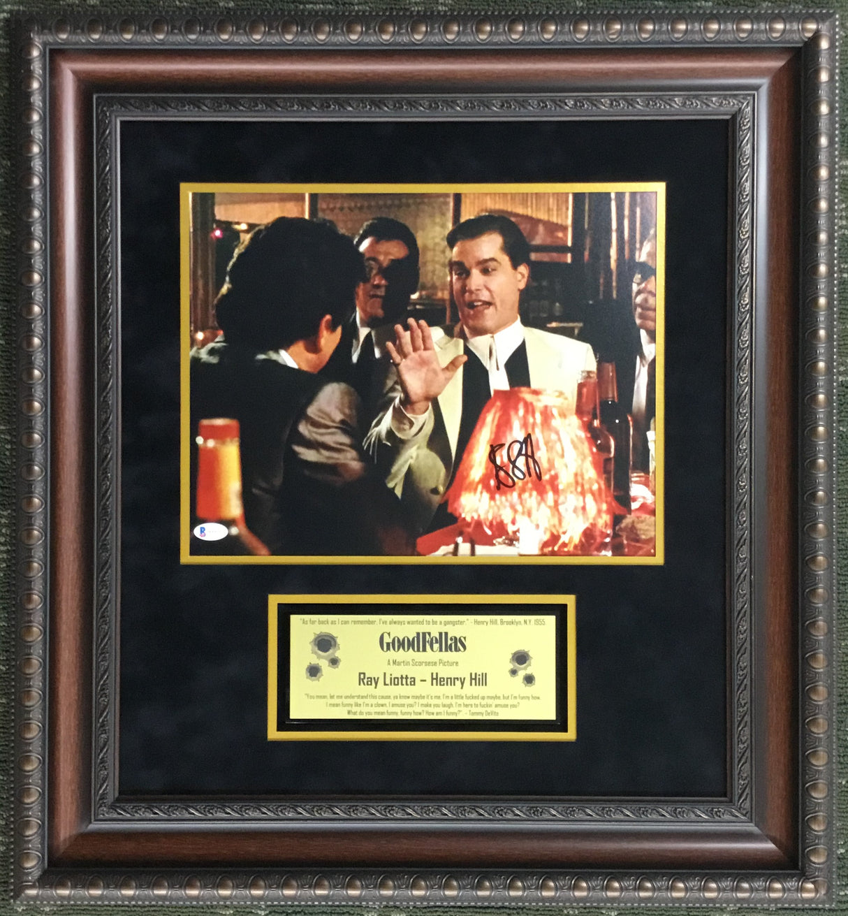 Ray Liotta Signed Goodfellas Henry Hill Photo