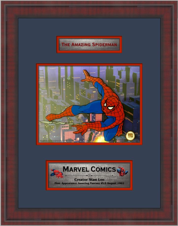 Spider-Man Animation Seri Cel Custom Framed