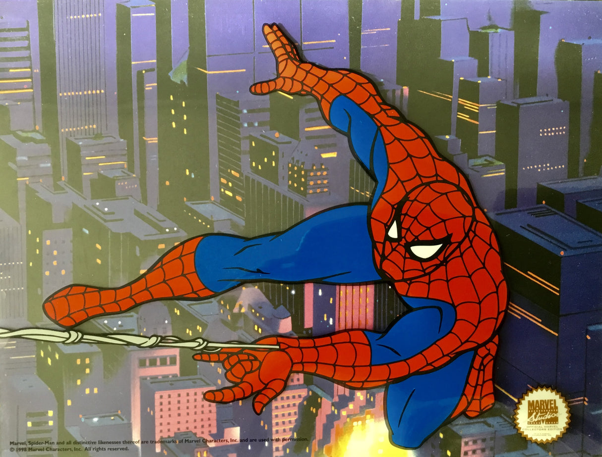 Spider-Man Animation Seri Cel Custom Framed