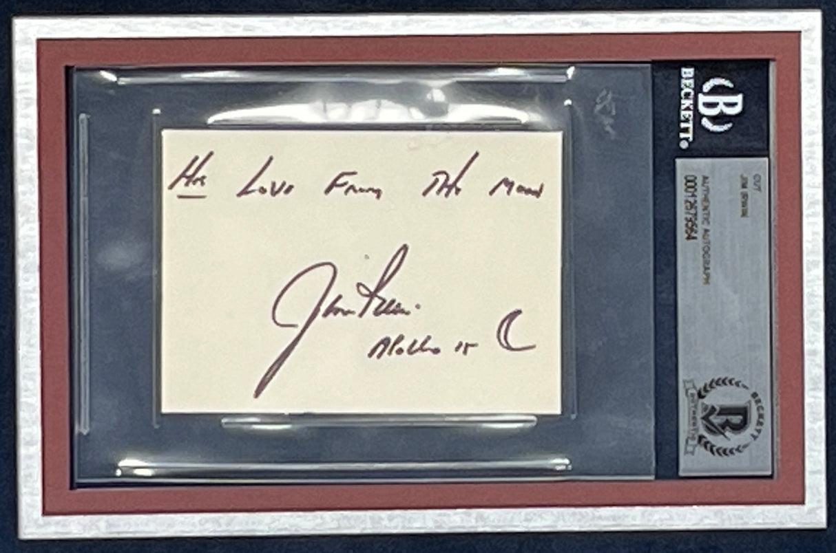 Jim Irwin d.1991 signed cut display