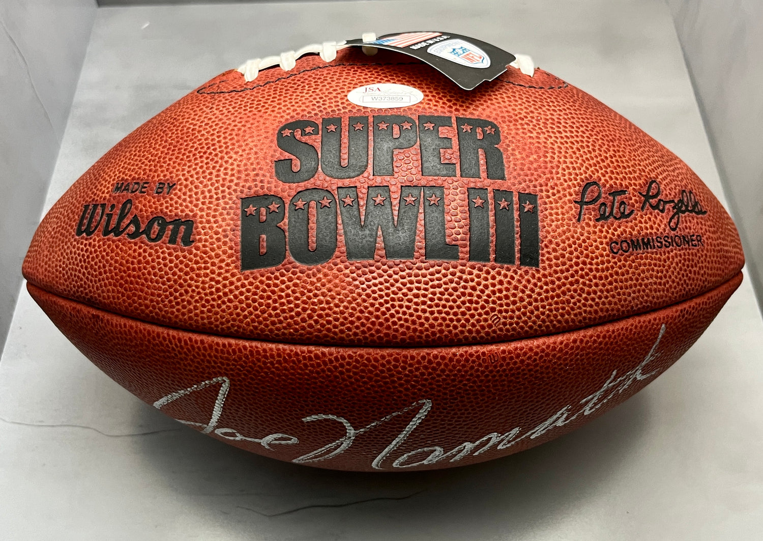 Joe Namath-Jets signed Super Bowl III football