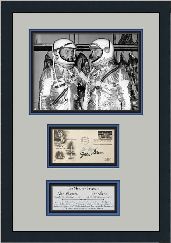 John Glenn & Alan Shepard Signed NASA Mercury Program First Day Cover