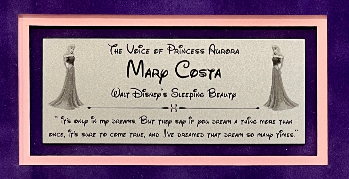 Mary Costa-Sleeping Beauty signed cut