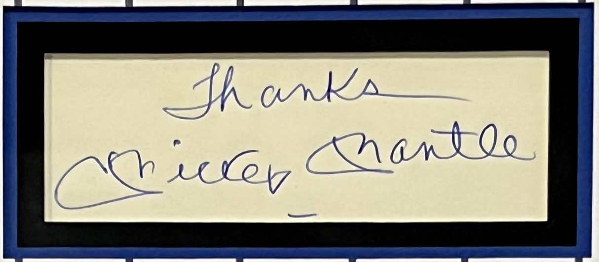 Mickey Mantle signed cut