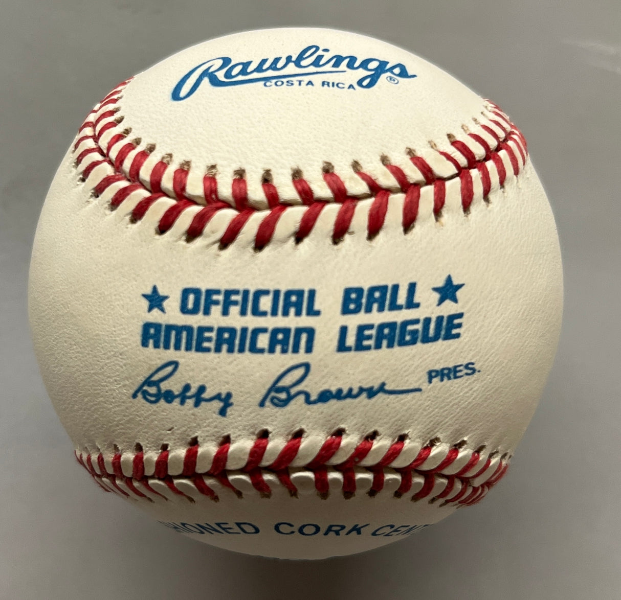 Mickey Mantle signed A.L. Baseball-JSA