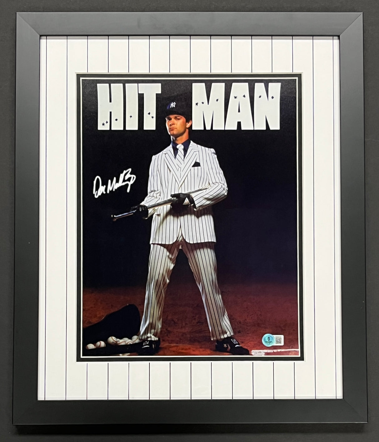 Don Mattingly-Hit Man signed 11x14 Photo