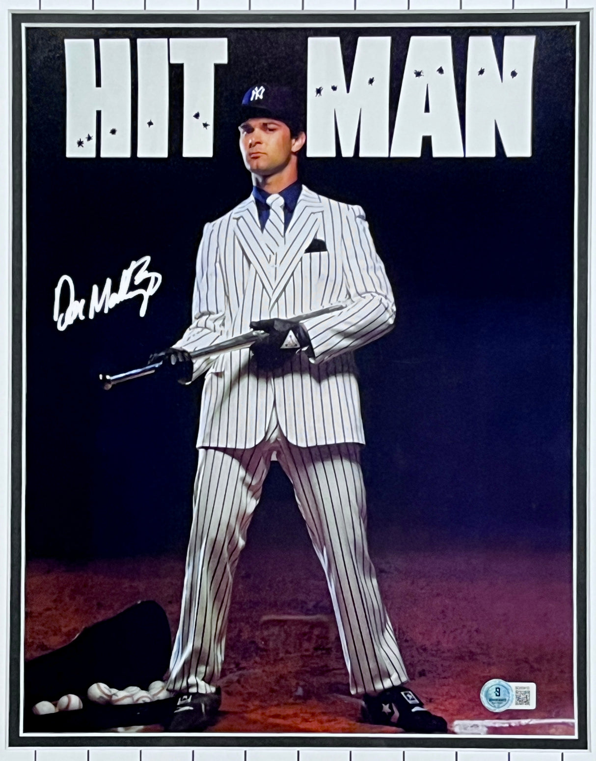 Don Mattingly-Hit Man signed 11x14 Photo