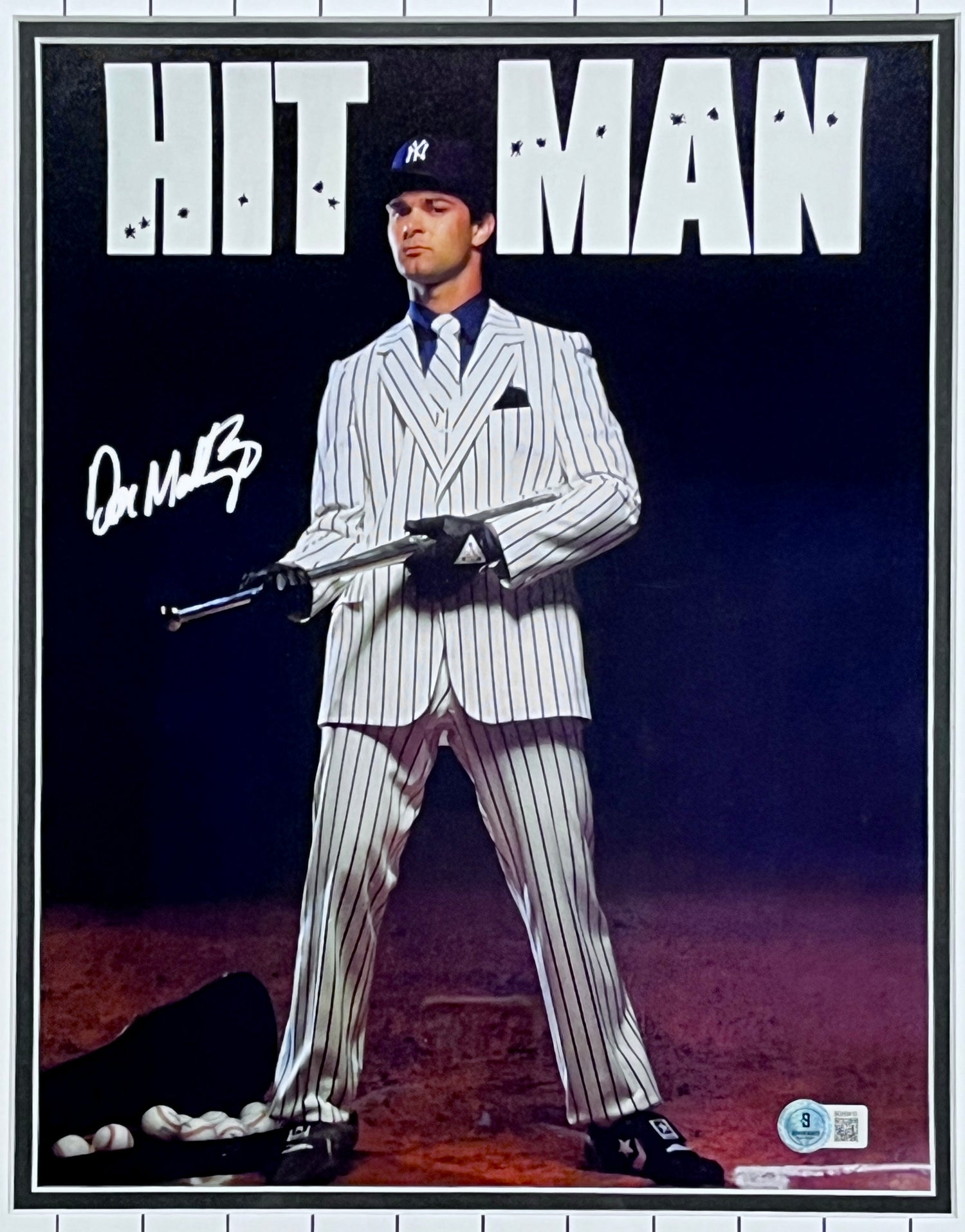 Don Mattingly-Hit Man signed 11x14 Photo