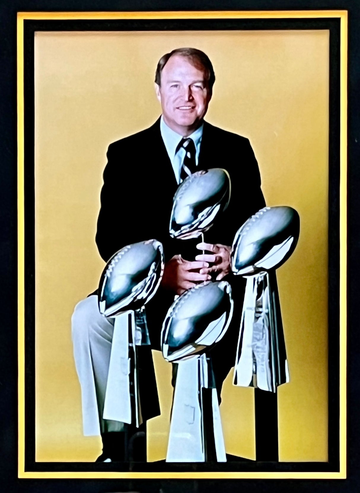 Chuck Noll signed cut