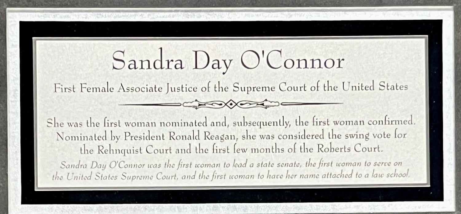 Sandra Day O'Connor signed cut