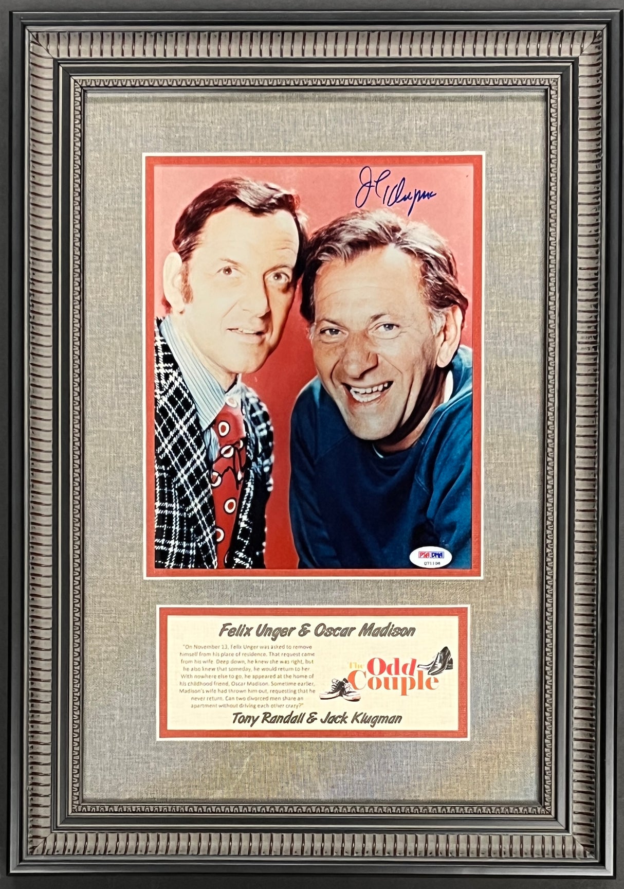 Tony Randall/Jack Klugman signed 8x10