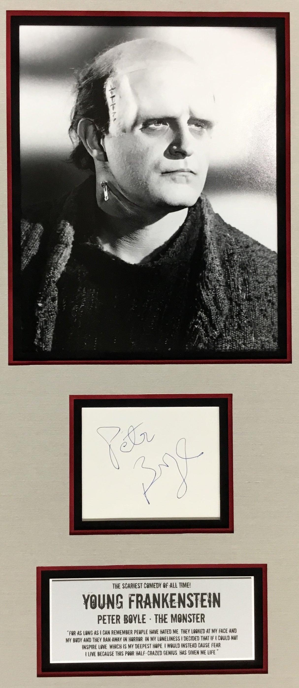 Peter Boyle-Young Frankenstein signed cut