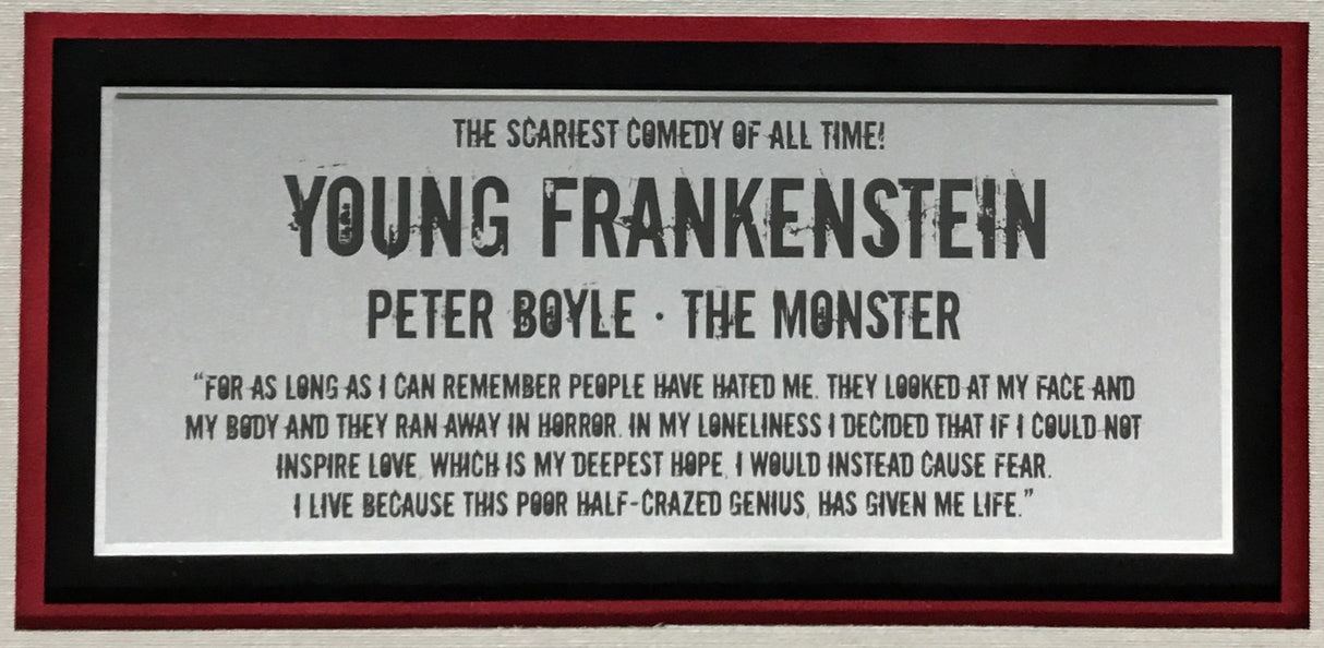 Peter Boyle-Young Frankenstein signed cut