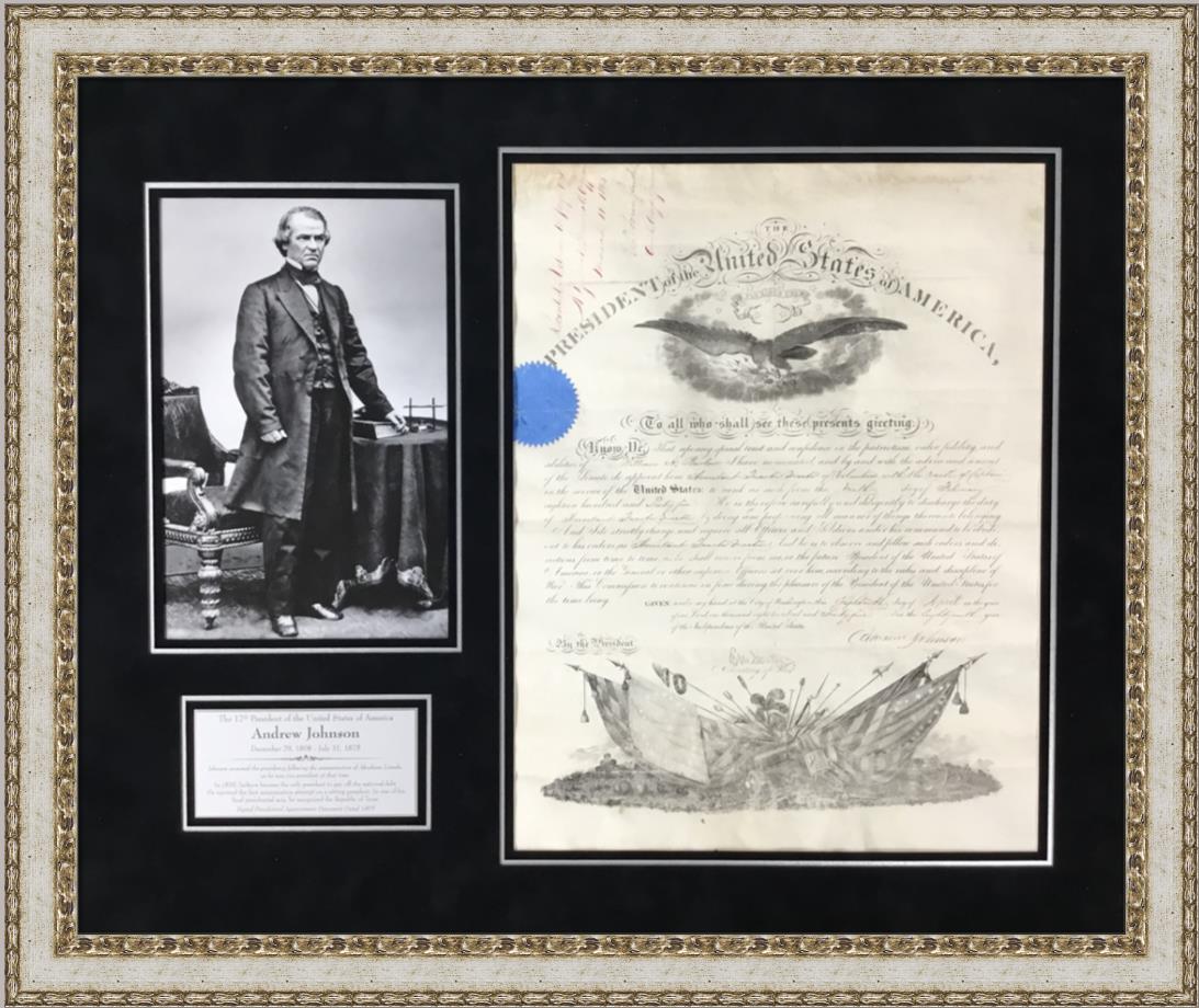 President Andrew Johnson Signed 1885 Appointment Document