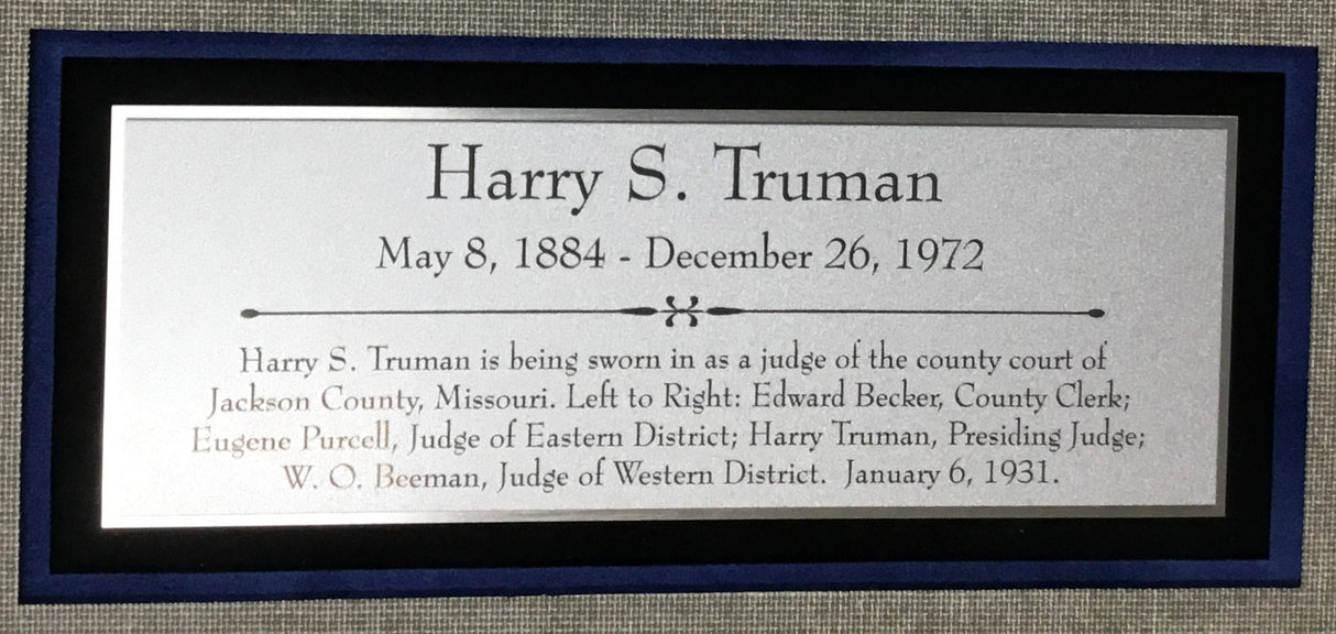President Harry S Truman Signed 1932 Document