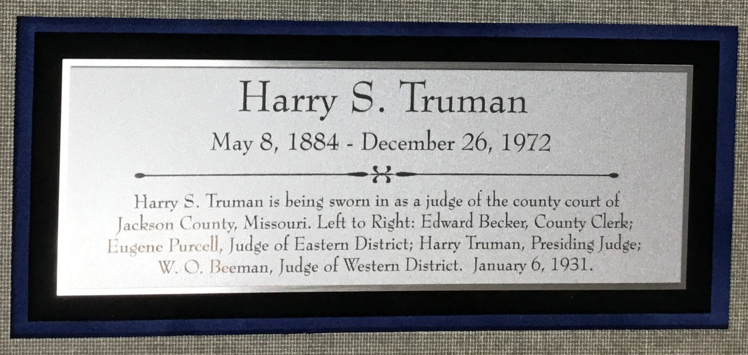 President Harry S Truman Signed 1932 Document