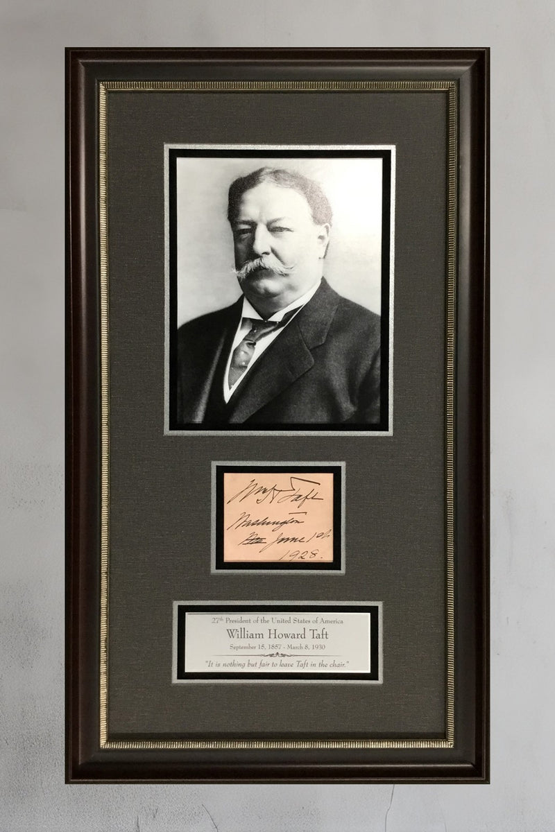 President William H Taft Signed 1928 Signed Cut Signature – The Million ...