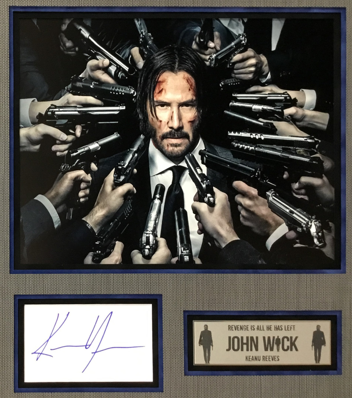 Keanu Reeves-John Wick signed cut
