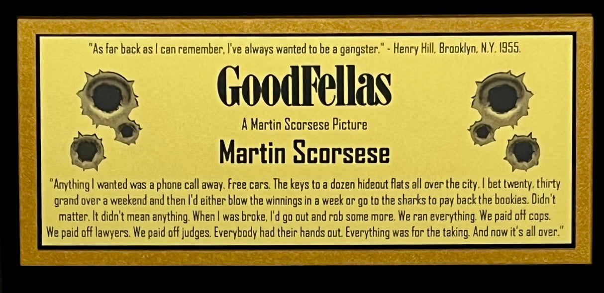 Martin Scorsese signed Goodfella's Script cover