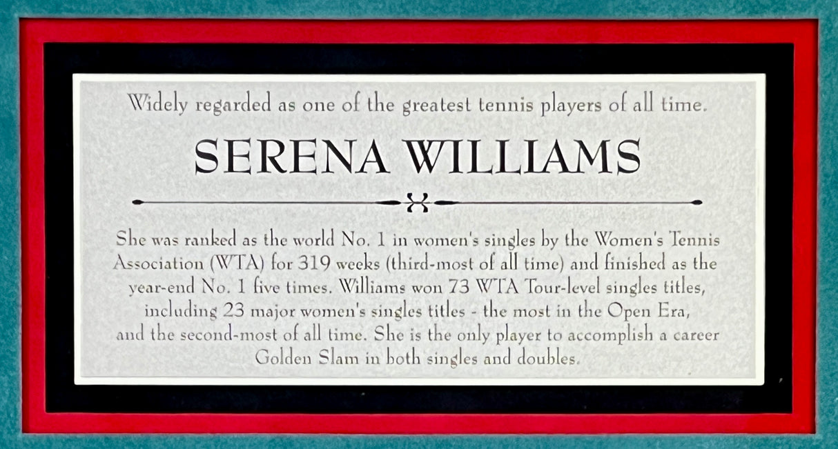 Serena Williams signed cut