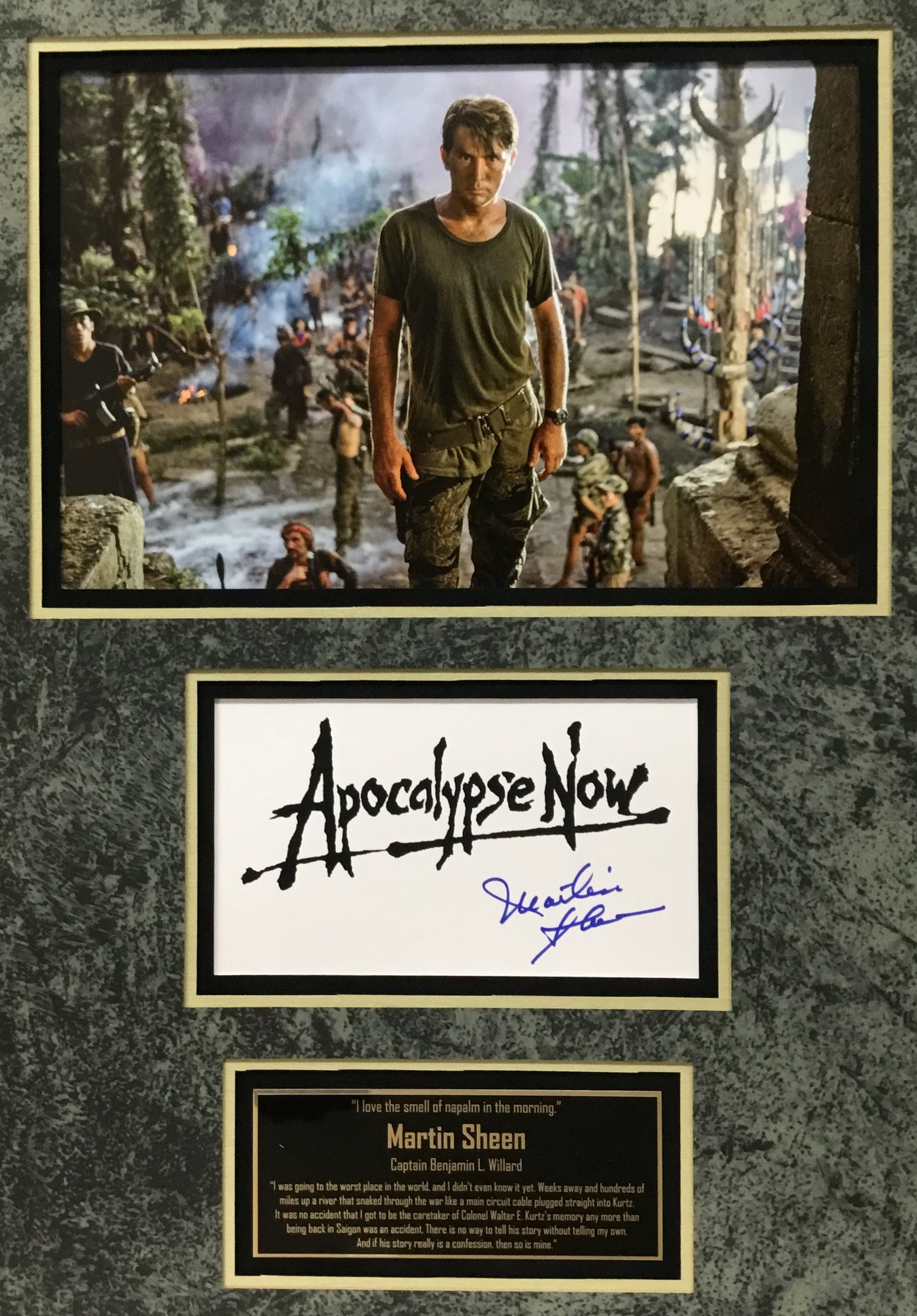Martin Sheen-Apocalypse Now signed cut