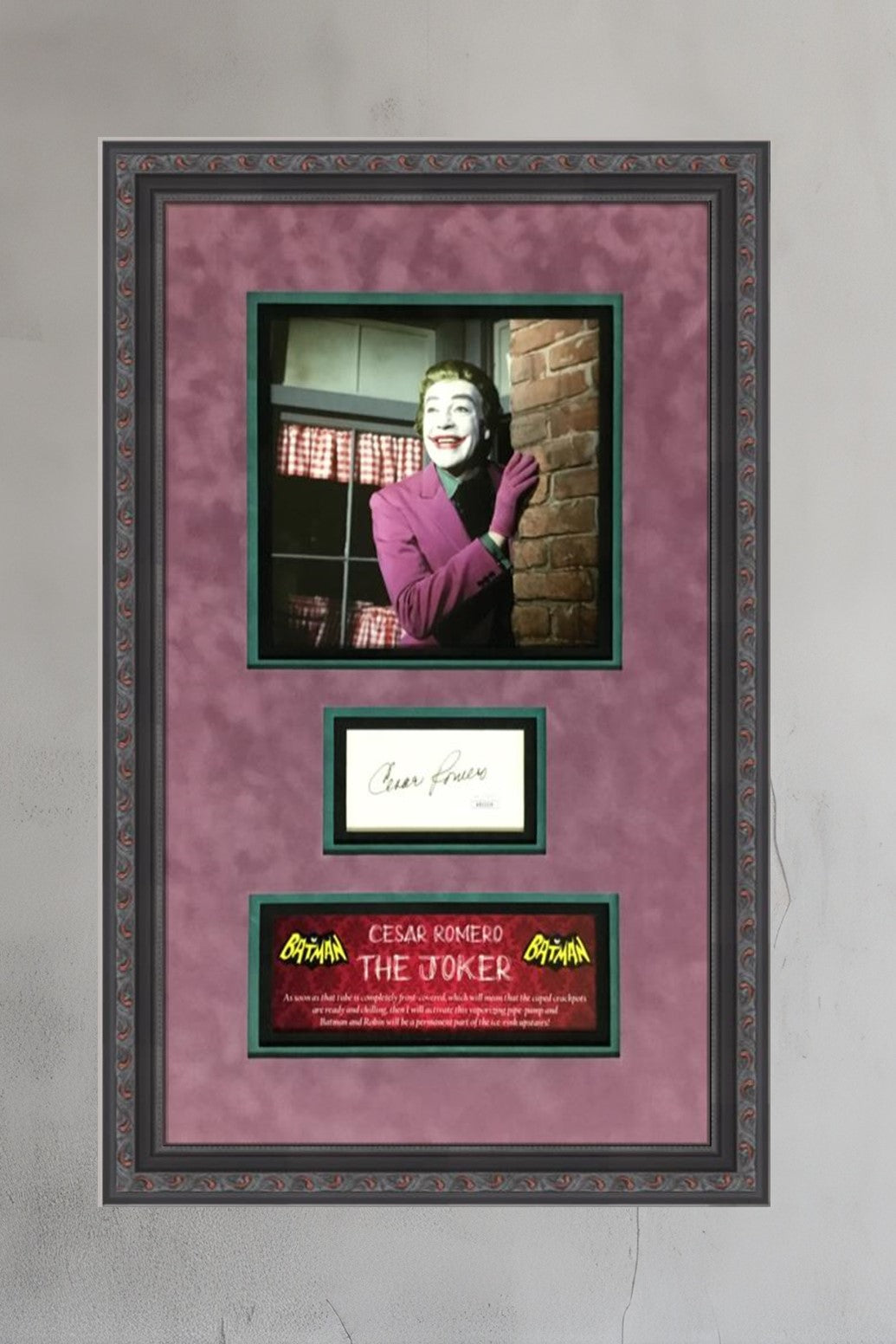 Cesar Romero-The Joker signed cut