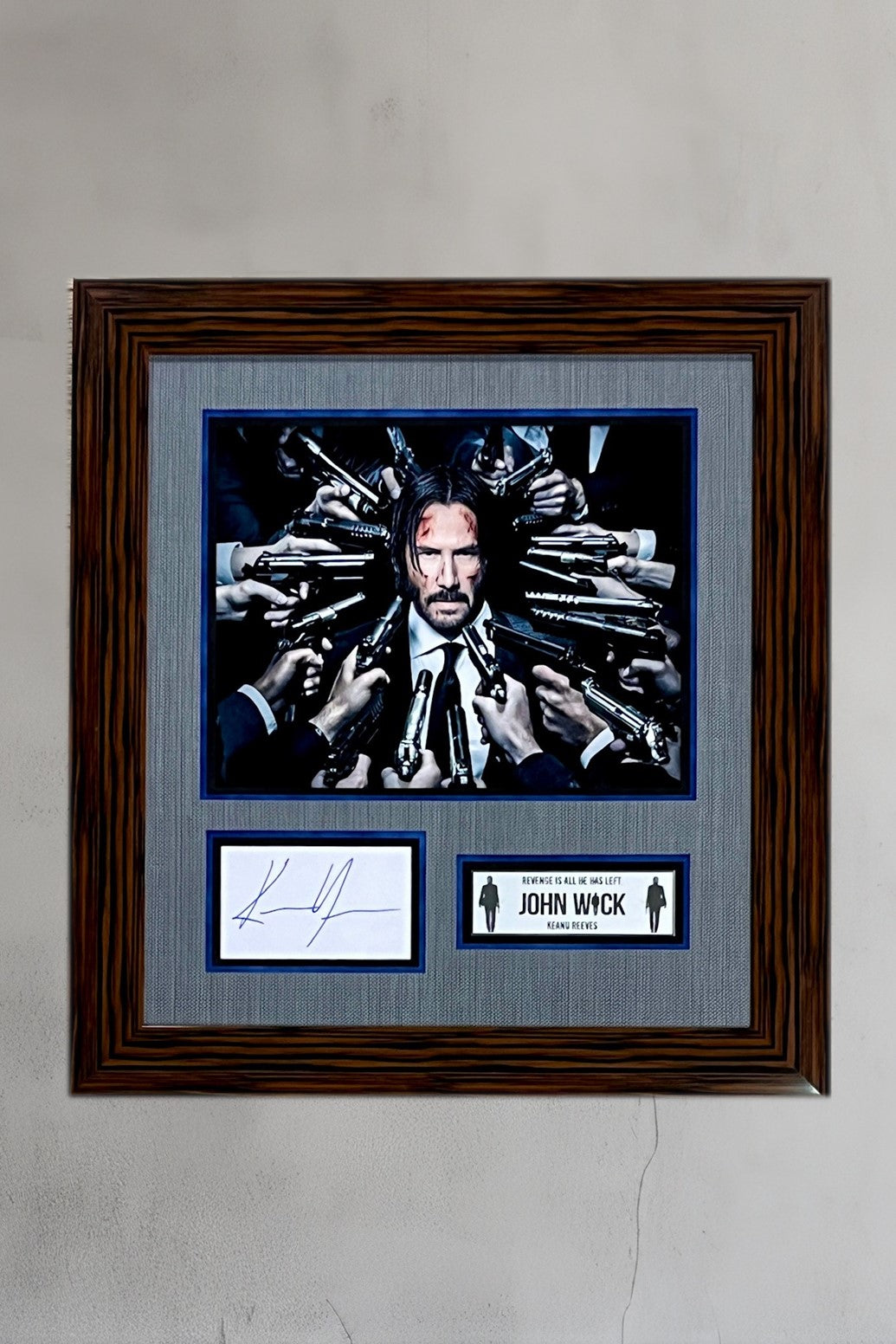 Keanu Reeves-John Wick signed cut