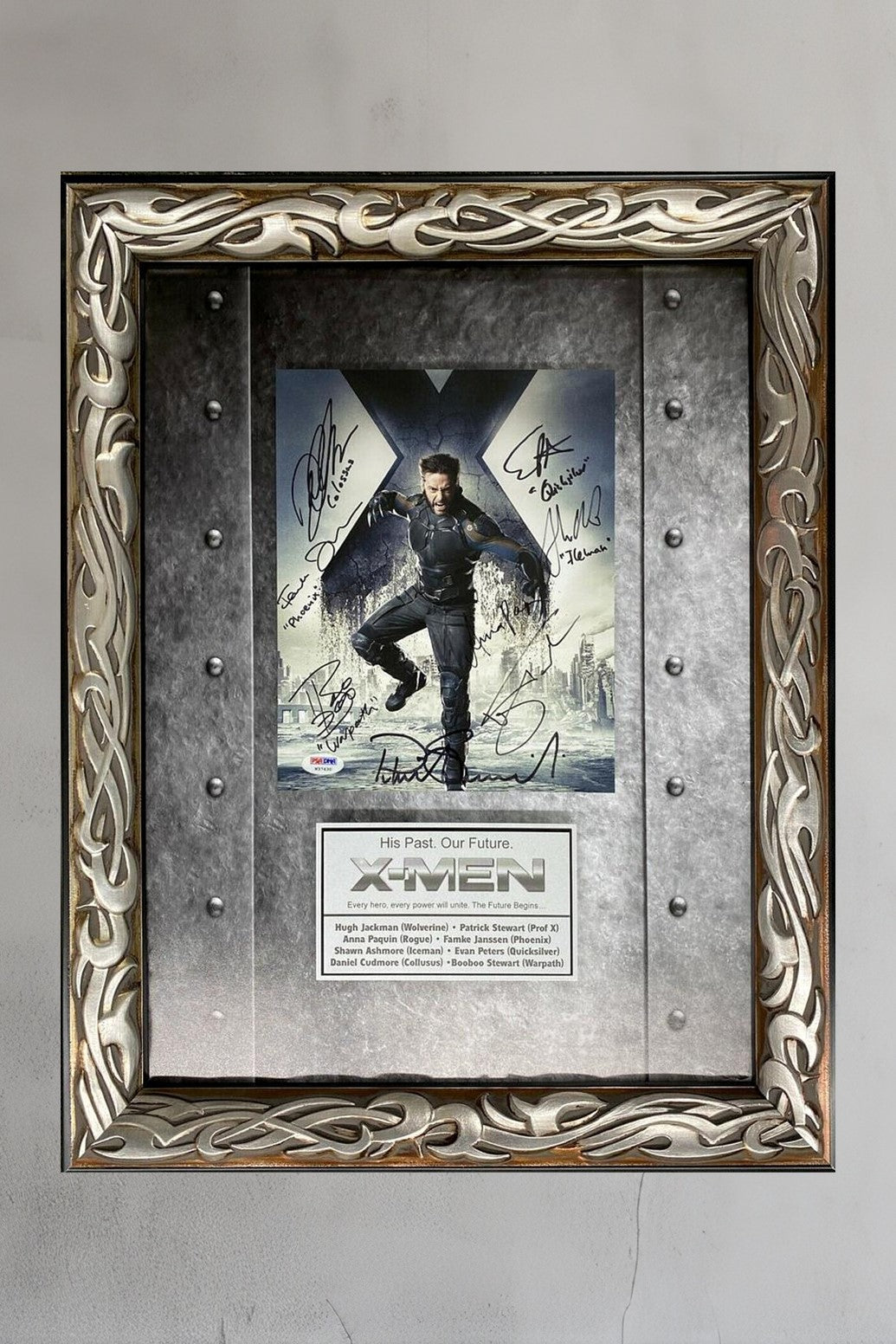 The X-Men Cast Signed With Character Names Photo