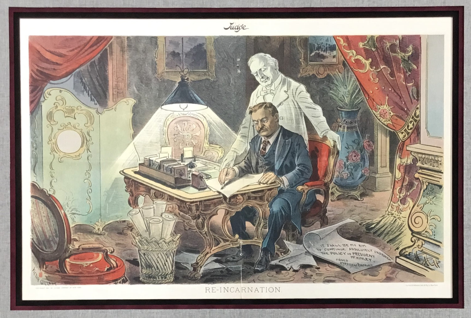Theodore Roosevelt Original 1901 Centerfold Judge Magazine