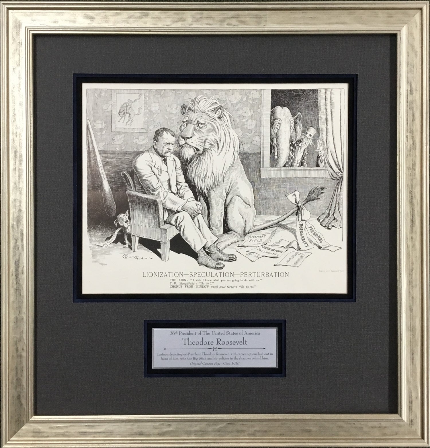 Theodore Roosevelt Original 1910 Harper's Weekly The Lion