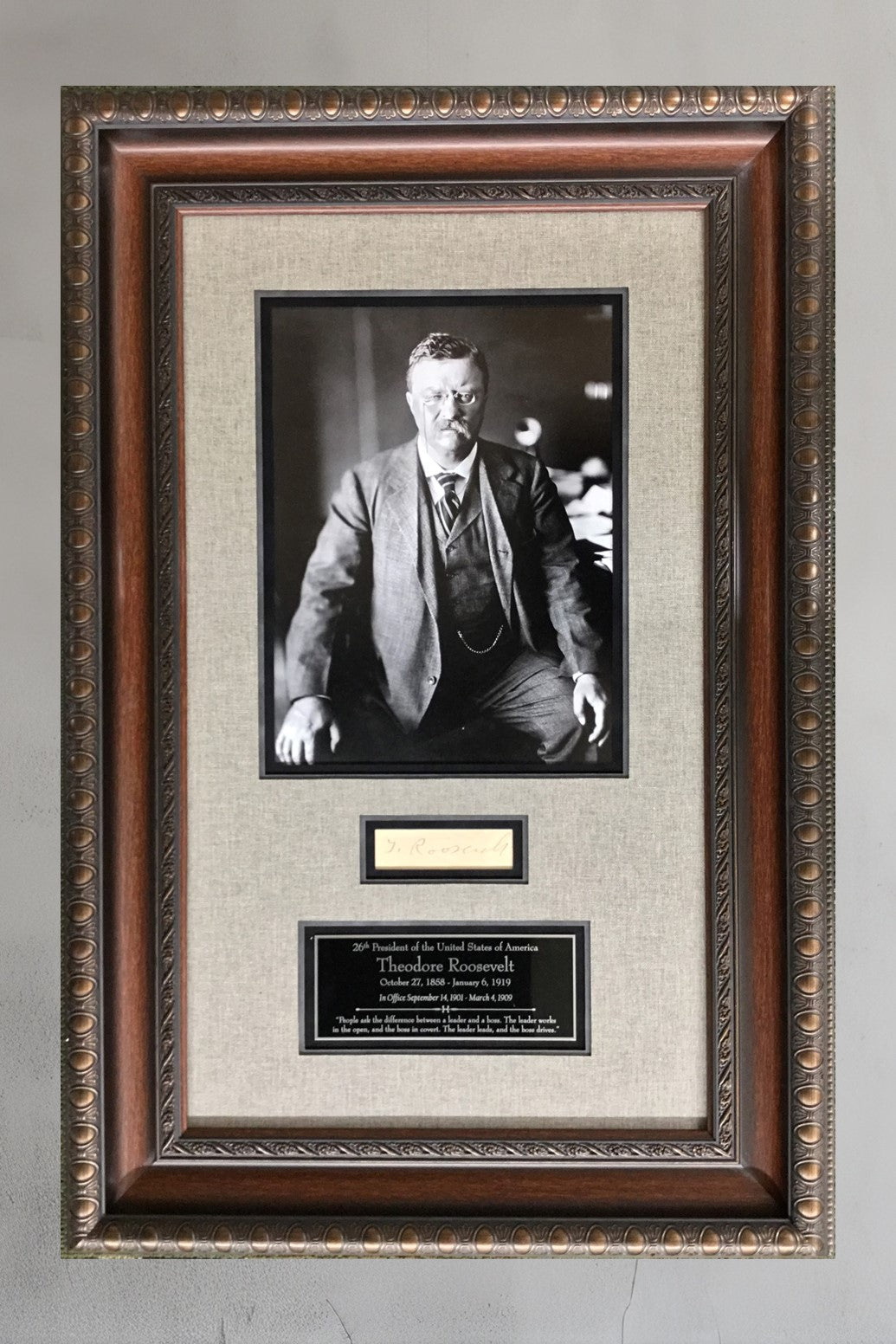 President Theodore Roosevelt Cut Signature