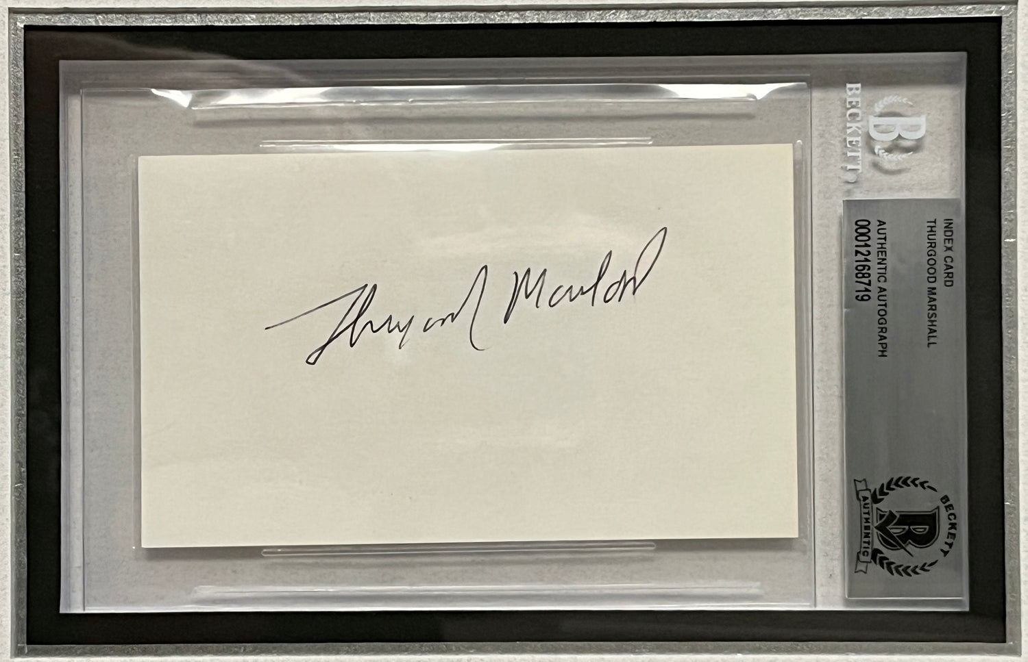 Thurgood Marshall-Supreme Court signed cut