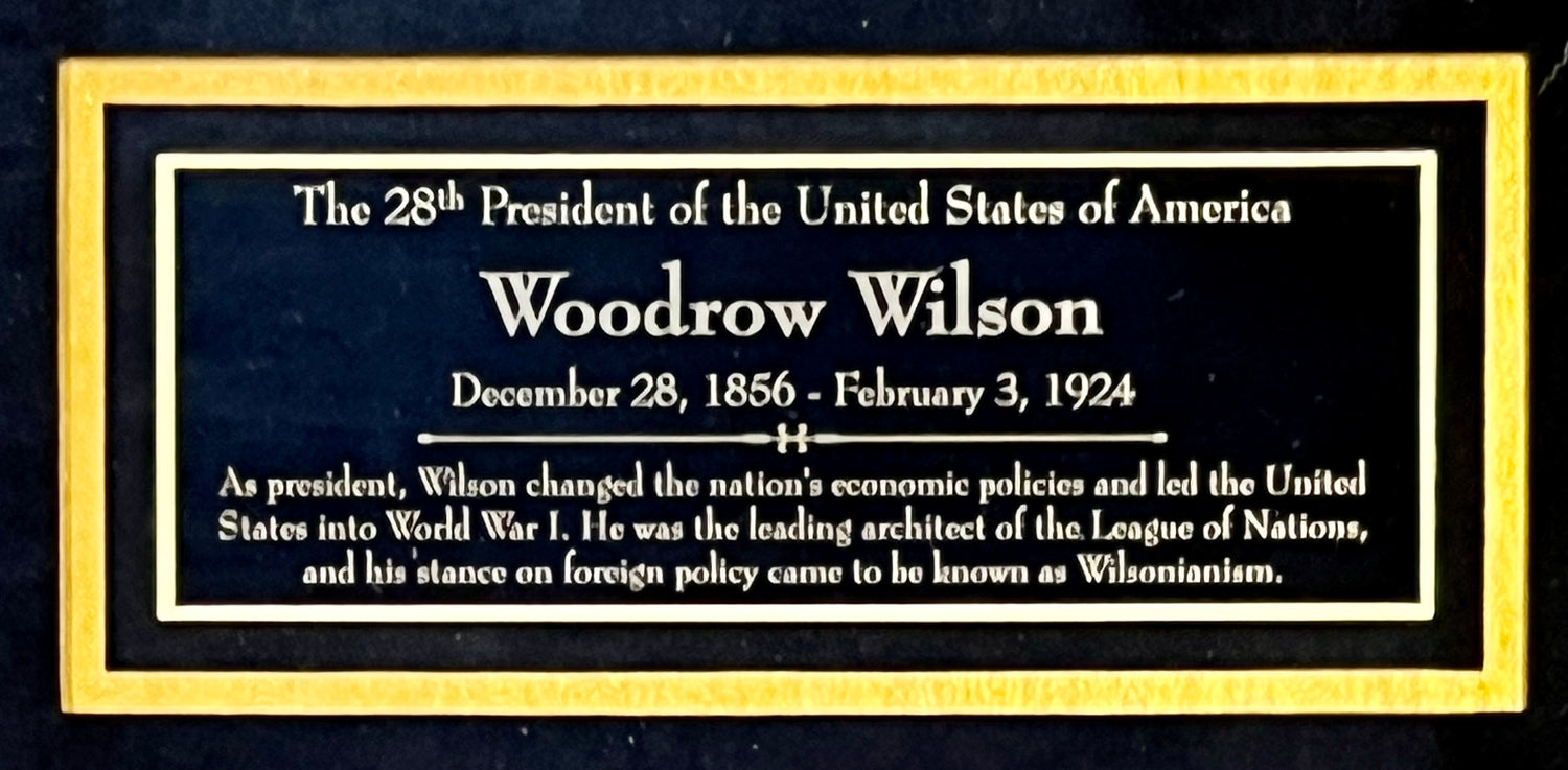 Woodrow Wilson signed White House Card