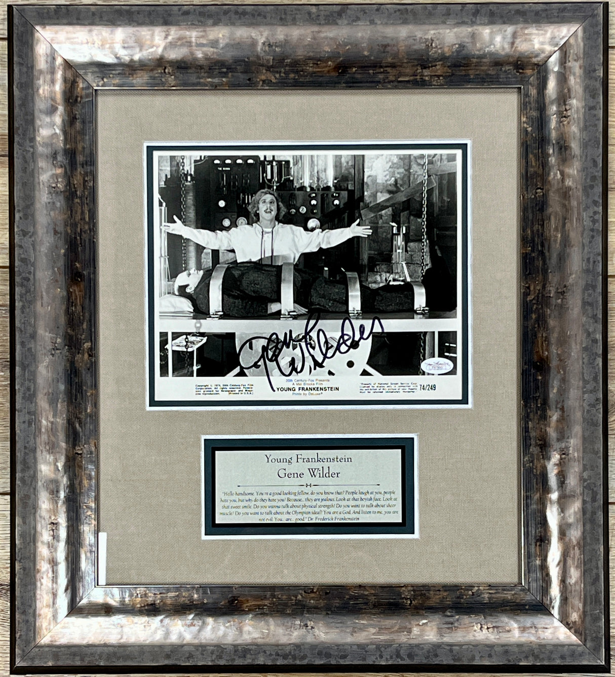 Gene Wilder-Young Frankenstein signed photo