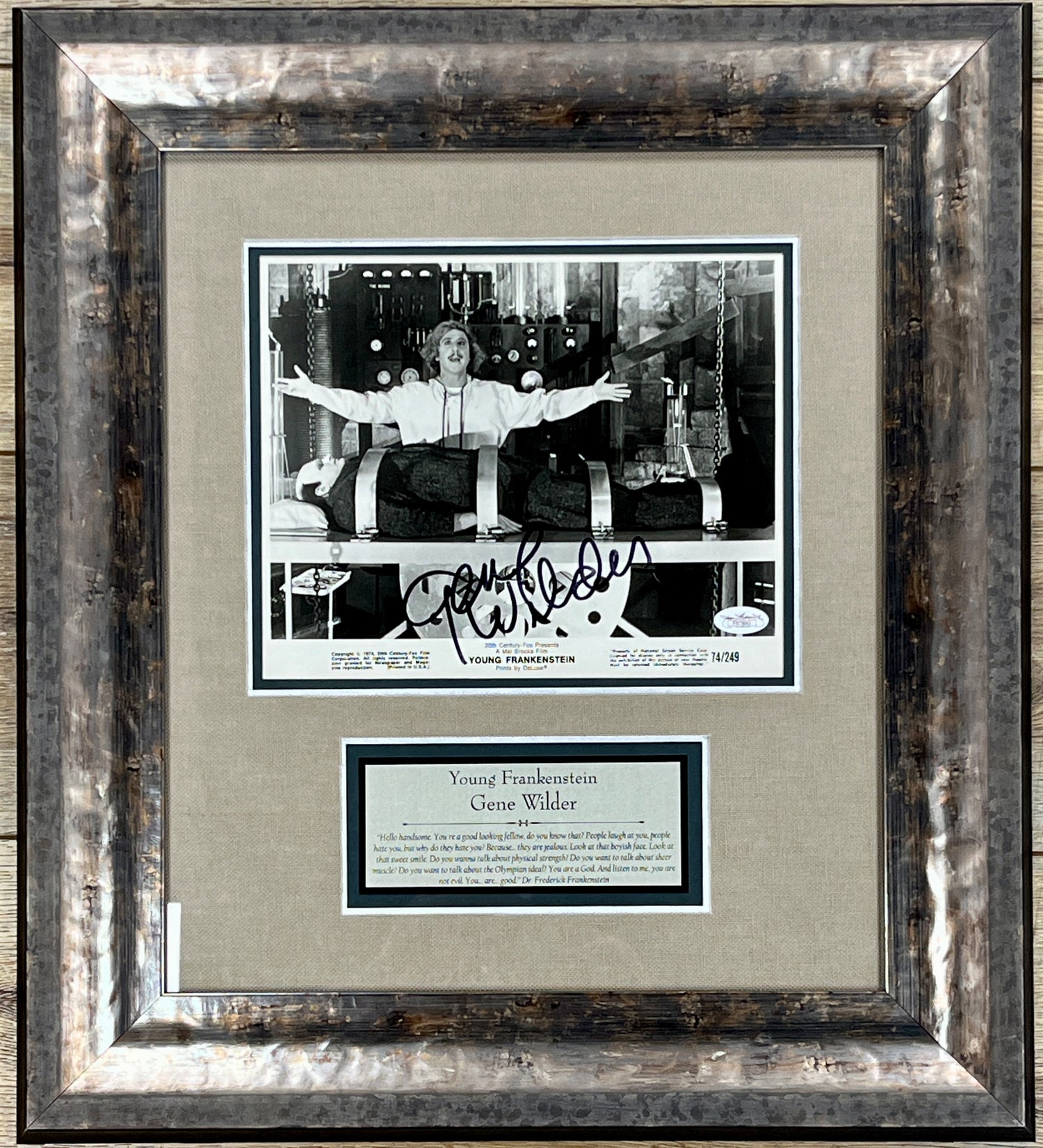 Gene Wilder-Young Frankenstein signed photo