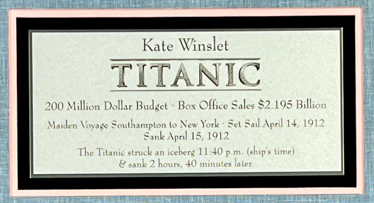 Kate Winslet-Titanic signed 8x10 photo