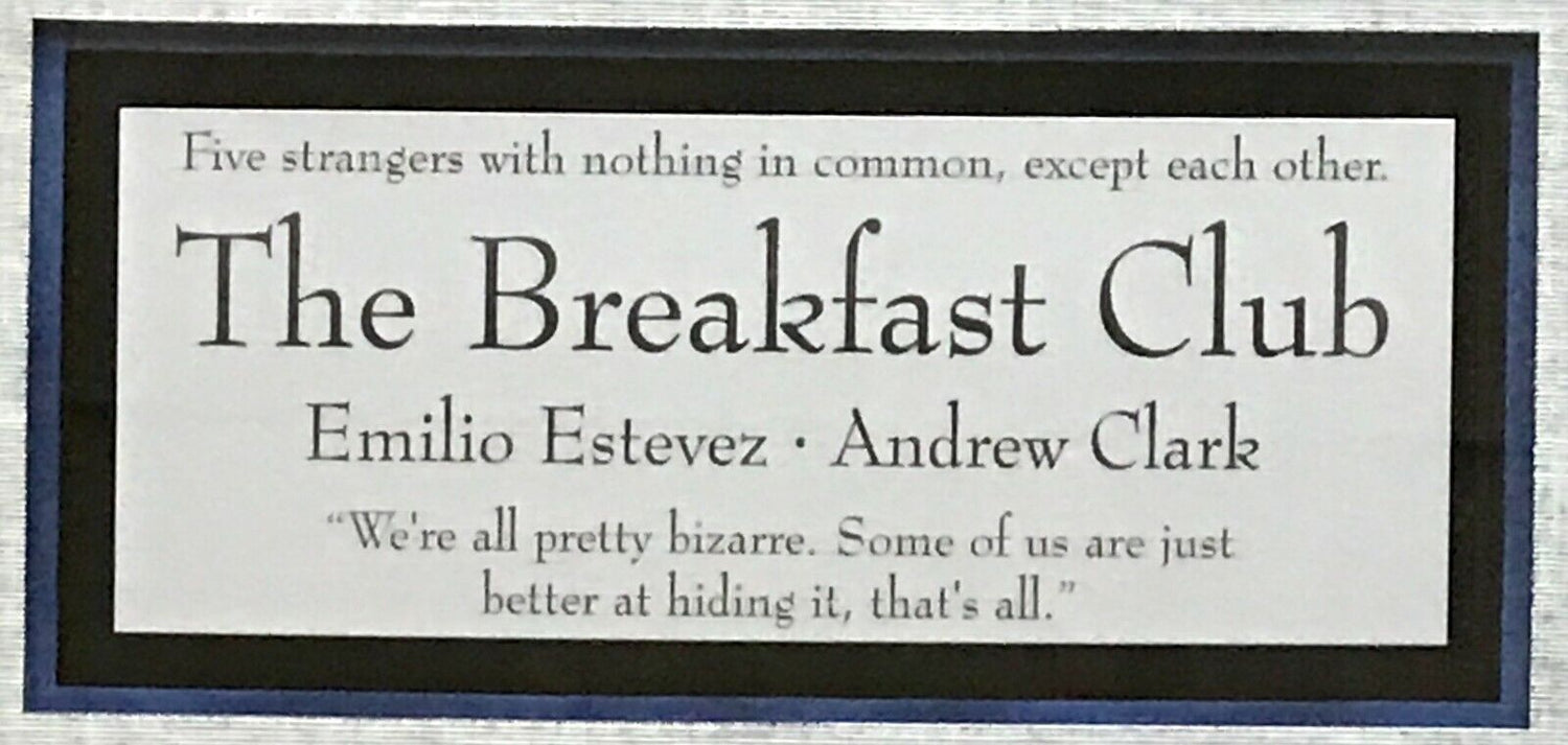 Emilio Estevez-The Breakfast Club signed photo