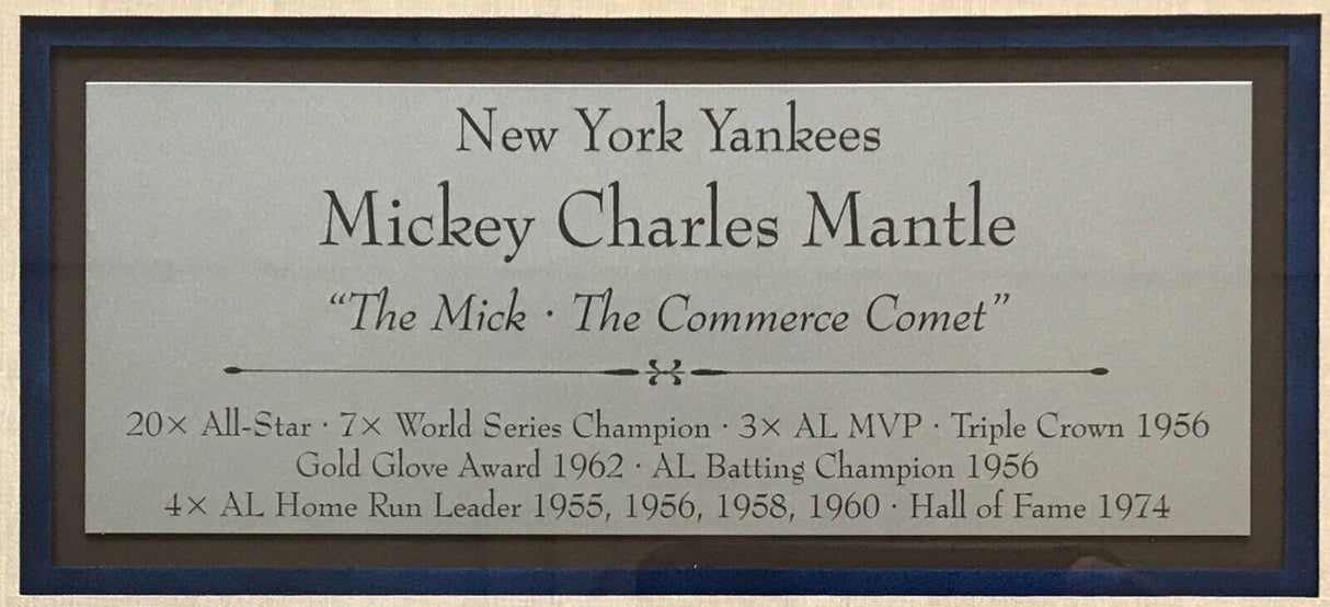 Mickey Mantle signed 16x20 photo