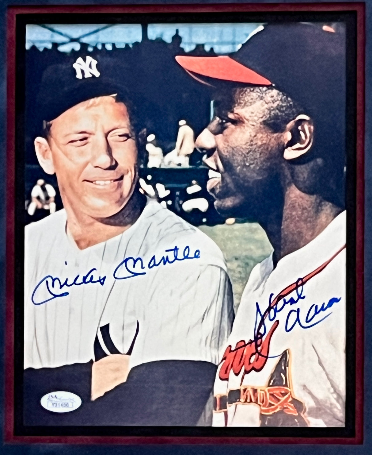 Hank Aaron/Mickey Mantle signed photo