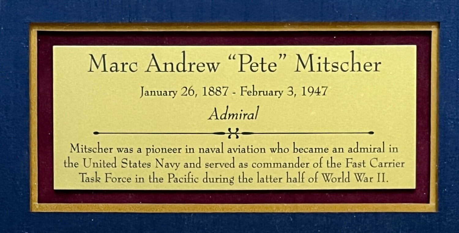 Admiral Marc A. Mitscher  Signed Cut