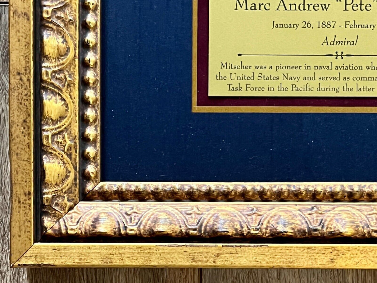 Admiral Marc A. Mitscher  Signed Cut