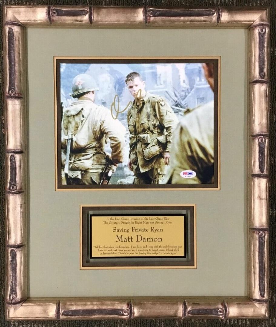Matt Damon Signed Saving Private Ryan Photo