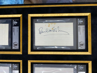 The Beatles Group Signed Slabbed Signature Cards