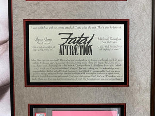 Michael Douglas & Glenn Close Signed Fatal Attraction